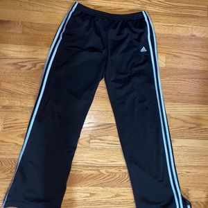 Adidas baby blue and black track pants